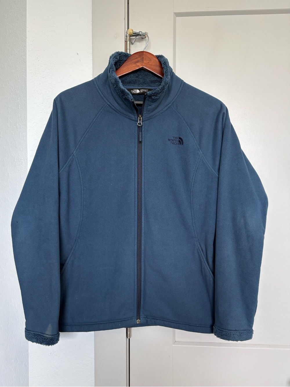 THE NORTH FACE TEAL FULL ZIP FLEECE JACKET WOMENS LARGE